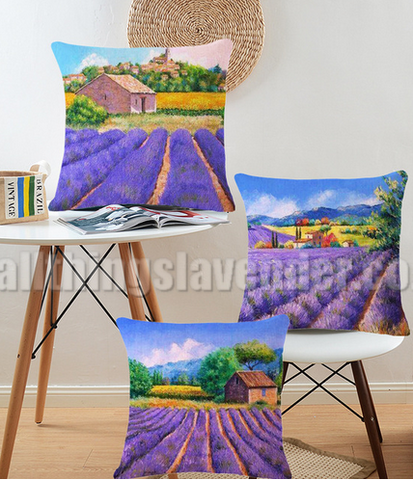  French Styled Lavender Themed Cushions.