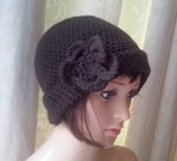 Stylish Brown Daisy Hat  