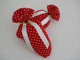 Lavender Shoe Pillow Red & White Polka Dot