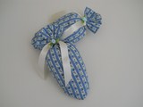 Lavender Filled Shoe Pillows Blue Floral with Stripes