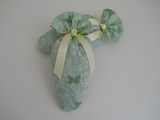 Lavender Filled Shoe Pillows Green with Butterflies