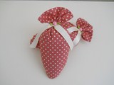 Lavender Filled Shoe Pillows Pink & White Polka Dot