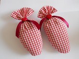 Lavender Filled Shoe Pillows Red Check