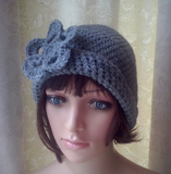 Stylish Daisy Hat in Grey